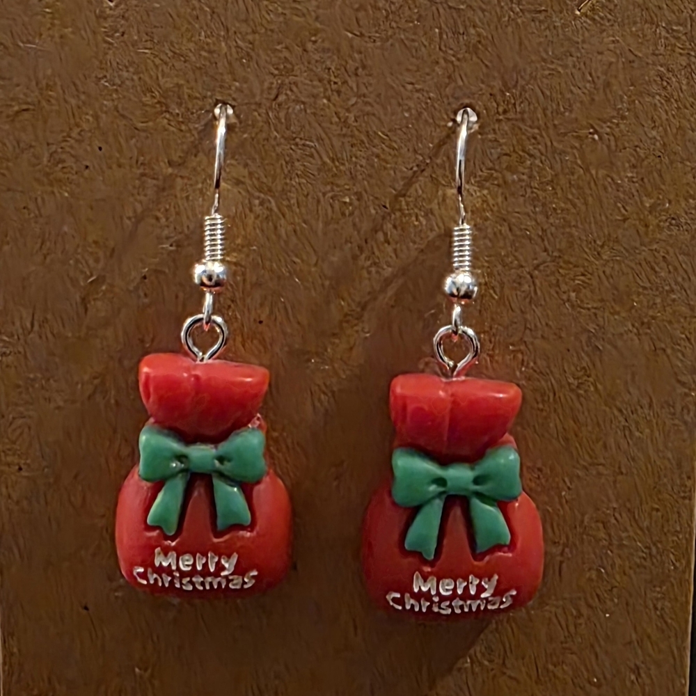 Red and Green Christmas Earrings